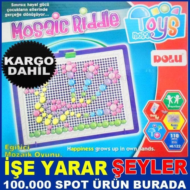 110 PARÇA EĞİTİCİ ÇOCUK MOZAİK OYUNU KD