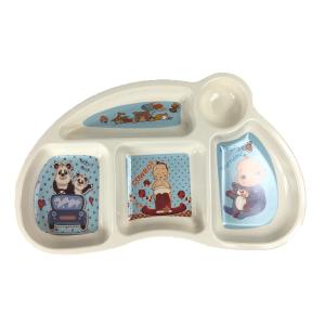 Erkek 5 Gözlü Kırılmaz Melamin Gıdaya Uygun Tabldot Tabağı