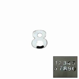 NO-8 Yapışkanlı Kapı Numarası Krom