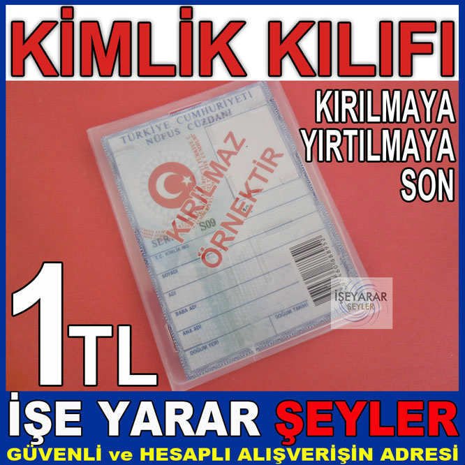 SEFFAF ESNEK PVC NÜFUS CÜZDANI KİMLİK KILIFI