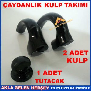 SİYAH RENK ÇAYDANLIK KULP TAKIMI KAPAK TUTACAĞI -2