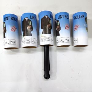 Pratik Kullanışlı Lint Roller Tüy Toplama Rulosu 5 Yedek Rulo + 1 Sap