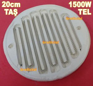 1500W tel resistans ile Ø20cm ısıya dayanıklı taş pleyt,elektrikçilere özel taş elektrikli ocak seti