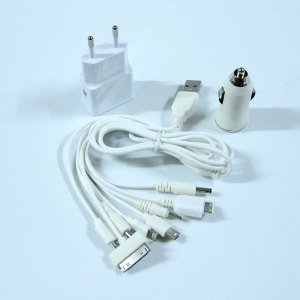 Her Model Cep Telefonuna Uyumlu Çok Fonksiyonlu 2 Amper 12 in 1 Araç ve Ev Şarj Cihazı