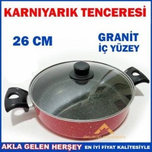 26 Cm Granit İç Yüzeyli Karnıyarık Tenceresii