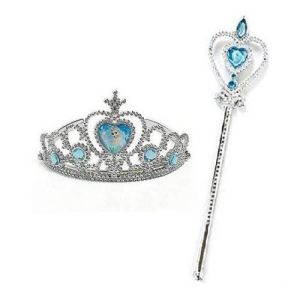 Frozen Model Saç Taç ve Asa Seti Karlar Ülkesi Elsa Tacı