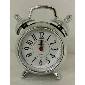 Revello Nostaljik Alarmlı Metalize Dekoratif Masa Saati  17x14 cm