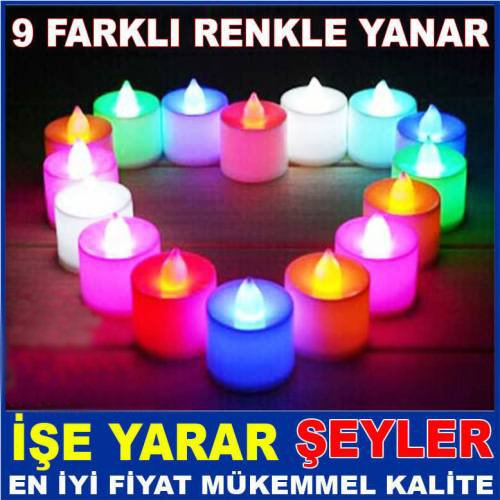 Bitmeyen Ledmum Sönmeyen Led Mum Piller Dahil