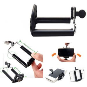 Tripod Bağlantılı Yay Mekanizmalı Ayarlanabilir Kaymaz Güvenli Cep Telefonu Tutucu Aparat-1