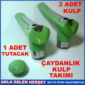 AÇIK YEŞİL ÇAYDANLIK KULP TAKIMI KAPAK TUTACAĞI -2