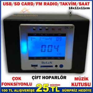 DOLEN ÇOK FONKSİYONLU TAŞINABİLİR MÜZİK KUTUSU