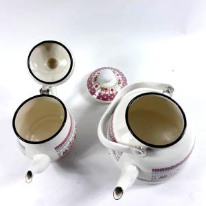 Emaye Çaydanlık Seti Kaliteli nostaljik Çiçekli 2 li Çaydanlık set