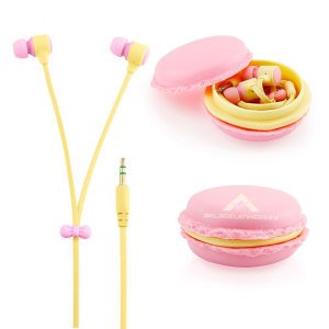 Powerway Macapow Macarons Mc 009 Kulaklık Şık Dizayn 120cm Kablo Uzunluğunda Kulak İçi Kulaklık pembe
