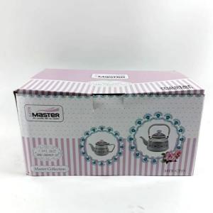 Emaye Çaydanlık Seti Kaliteli nostaljik Pembe 2 li Çaydanlık set