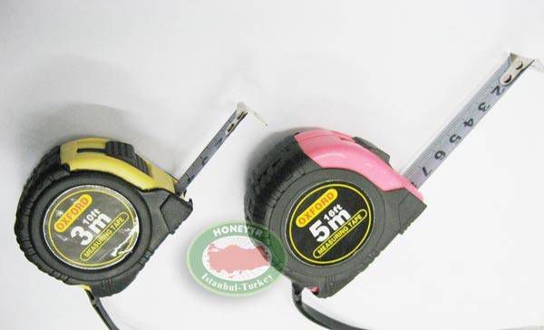 ÇELİK ŞERİT METRE 3 MT FRENLİ VE KAUÇUK KORUMALI