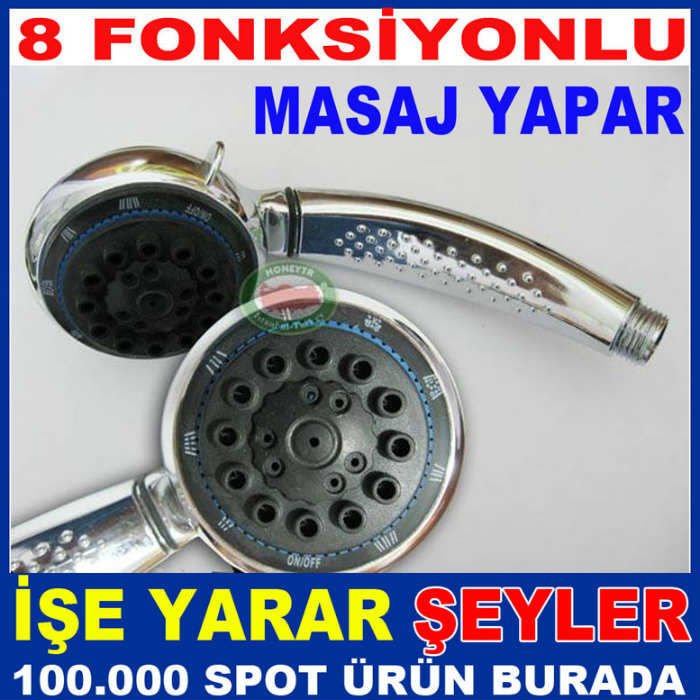KROM DUŞ BAŞLIĞI 8 FONKSİYONLA MASAJ YAPAR
