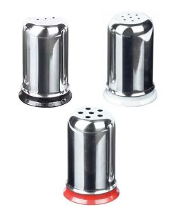 Büyük Boy Çelik Tuzluk, Karabiberlik, Pul Biberlik 3lü Jumbo Set Ürünler Normal Boyun x3 Kat Büyüğü