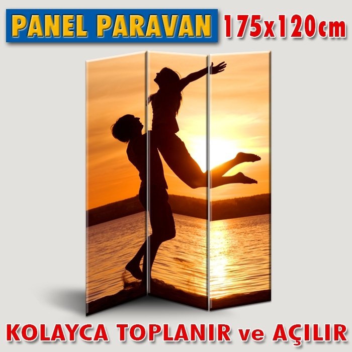 GÖRSELLİ KATLANIR PANEL BÖLME SİSTEMİ - GÜNBATIMI KIYIDA AŞK 2
