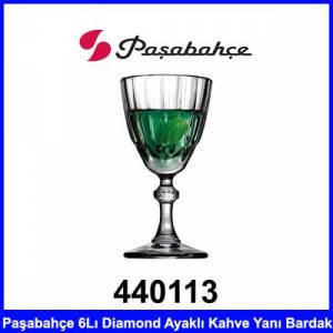 Paşabahçe 440113 6Lı Diamond Ayaklı Kahve Yanı Bardak Takımı Kalteli Cam Ürün Ve Şık Tasarım