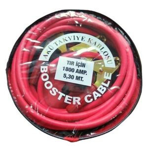 %100 Bakır Yüksek İletken Özellikli Tır için 1800 Amper Akü Takviye Kablosu 5.3 Metre