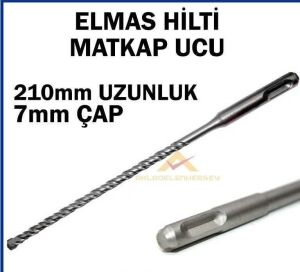 Kaliteli hilti delici uzun boy matkap ucu 21cmx7mm SDS PLUS ELMAS UÇ HİLTİ MATKAP UCU 210mm Ø7mm