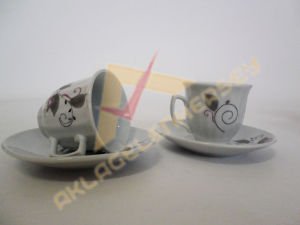 ASA YAPRAK DESENLİ 12 PARÇA KAHVE FİNCANI SETİ