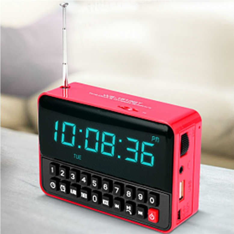 Digital alarmlı saat,şarjlı FM radyo USB girişli,SD-TF kart destekli müzik kutusu, kablosuz hoparlör