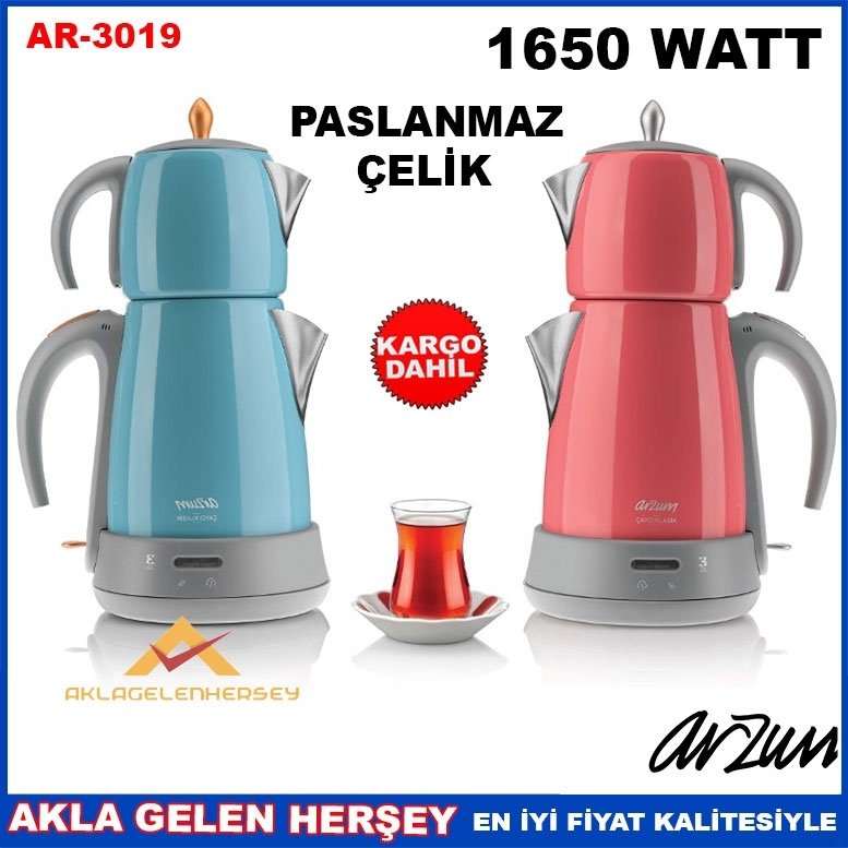 ARZUM AR3019 1650 WATT ÇAYCI KLASİK ÇAY ROBOTU