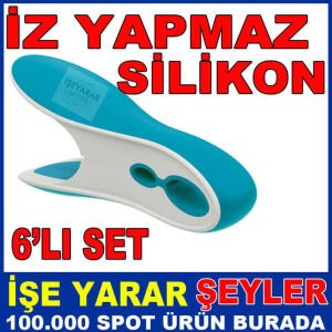 FANTOM 6'LI İZ YAPMAYAN SİLİKON ÇAMAŞIR MANDALI
