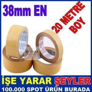 38mm 20 METRE YAPIŞKANLI ÇİFT TARAFLI BANT