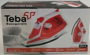 TEBA Buharlı Ütü 2000 Watt Seramik Taban Buharlı Ayarlama Düğmesi, Şok Buhar Fonksiyonu A -1