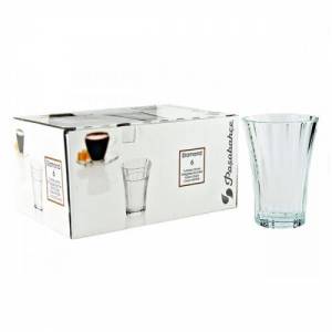 Paşabahçe 52400 6Lı Diamond Kahve Yanı Bardak Takımı Kalteli Cam