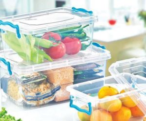 30 Litre Kilitli Kapak Dikdörtgen Kiler Saklama Kabı 48x31 h:29cm Her Gıdaya Uygun Sağlıklı Plastik