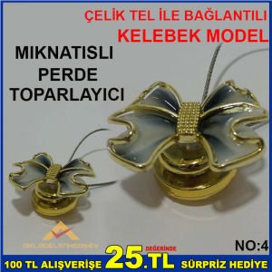 ÇİÇEK MODEL MIKNATISLI PERDE TOPARLAYICI