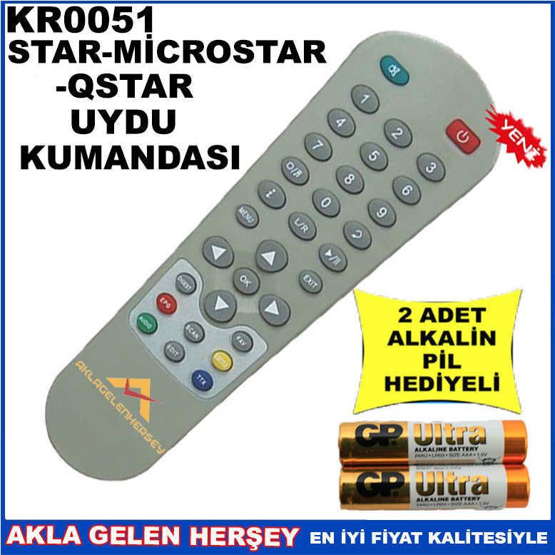 MİKROSTAR UYDU CİHAZI Receiver KUMANDASI KR0051