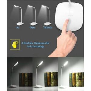 3 Kademeli Dokunmatik Masa Lambası Kıvrılabilen Estetik Tasarım