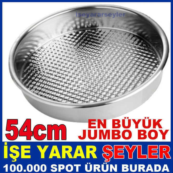 Kalın Çelikten Üretim Paslanmaz Çelik En büyük Boy Çiğköfte Tepsisi 54cm Ustaların Tercihi Özel Taban
