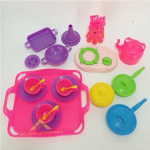 Büyük taşıma El Çantalı Sağlam Plastik 32 Parça oyuncak mutfak gereçleri ve Çay Takımı-3 Yaş Üstü