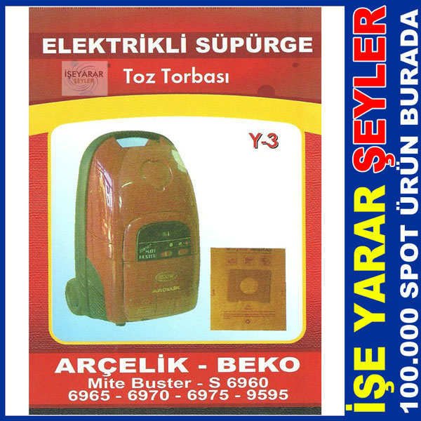 ARÇELİK BEKO ELEKTRİKLİ SÜPÜRGE TOZTORBASI Y3