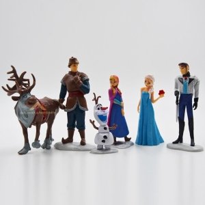 Frozen Karlar Ülkesi Kahramanlarından Oluşan 6p Oyuncak Figürler