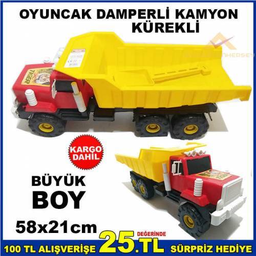 Büyük Boy Kürekli Oyuncak Damperli Kamyon