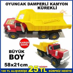 Büyük Boy Kürekli Oyuncak Damperli Kamyon