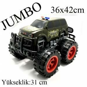 Büyük Dev Tekerli Oyuncak 4x4 Jumbo Özel Harekat Jipi 36x42 cm Oyuncak Araba Off Road