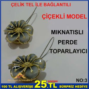 ÇİÇEK MODEL MIKNATISLI PERDE TOPARLAYICI