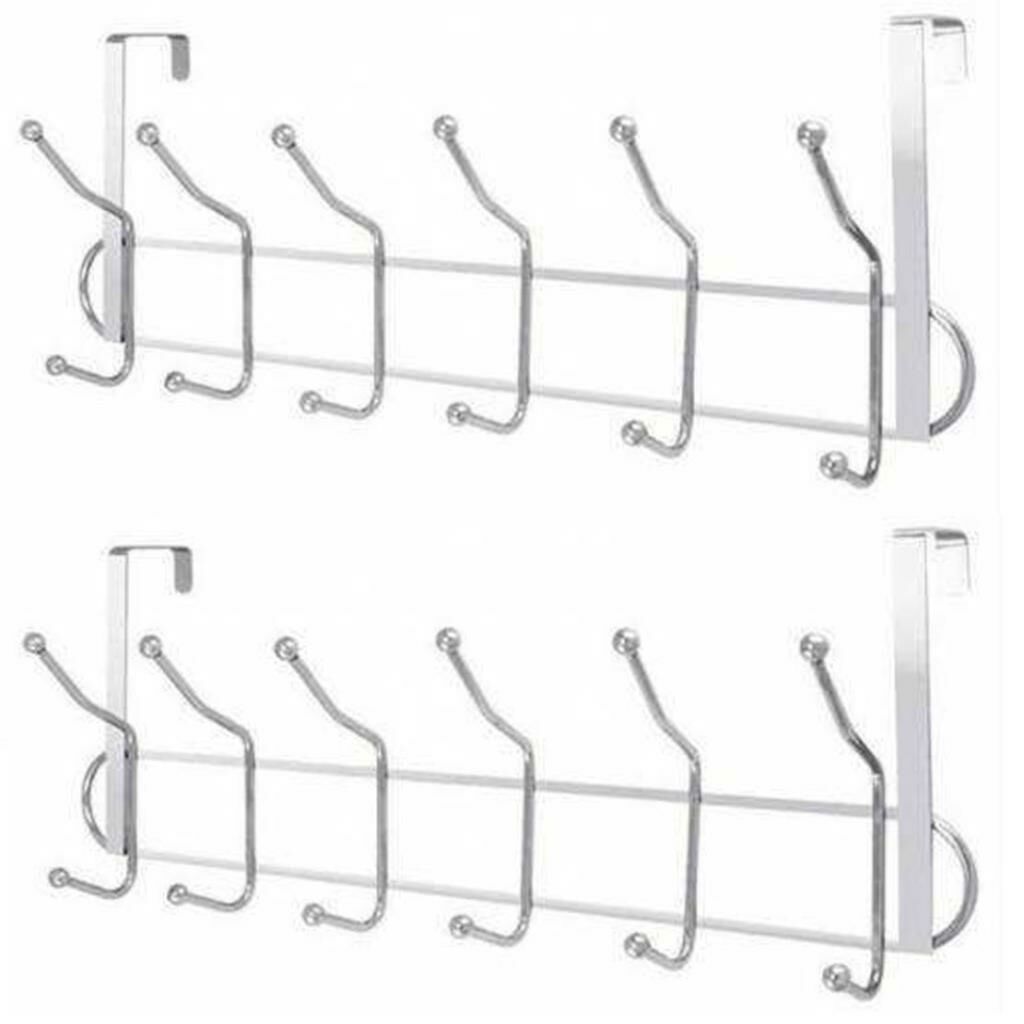 Paslanmaz çelik Kromajlı amerikan Kapı Askısı 12 kancalı 2 adet