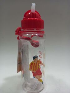 Sarı Kırmızı Renkli Futbolcu Suluğu 500ml Kırılmaz Su Matarası