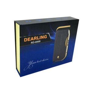 Deri Kılıflı Sıfır Sakal Şarjlı Tıraş Makinesi Dearling RD-6009 Seyahat Tipi Cepte Taşınabilir