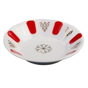 6 Adet Klasik Kahveci Tipi Porselen Çay Tabağı - 1. Kalite Porselen Çay Bardak Tabağı