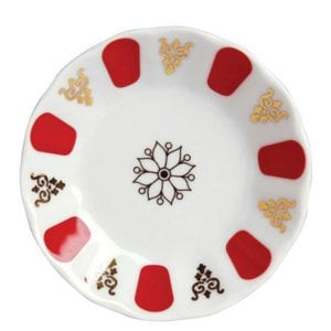 6 Adet Klasik Kahveci Tipi Porselen Çay Tabağı - 1. Kalite Porselen Çay Bardak Tabağı