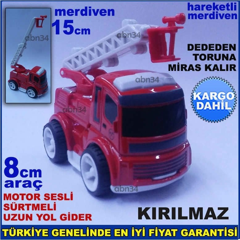 Merdivenli, Kırılmayan Oyuncak Sürtmeli İtfaiye Kamyonu